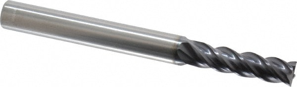 ProMax 155-01414 Square End Mill: 7/32 Dia, 3/4 LOC, 1/4 Shank Dia, 2-1/2 OAL, 4 Flutes, Solid Carbide Image