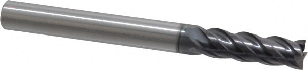 ProMax 155-01614 Square End Mill: 1/4 Dia, 3/4 LOC, 1/4 Shank Dia, 2-1/2 OAL, 4 Flutes, Solid Carbide Image