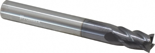 ProMax 155-02024 Square End Mill: 5/16 Dia, 1/2 LOC, 5/16 Shank Dia, 2-1/2 OAL, 4 Flutes, Solid Carbide Image