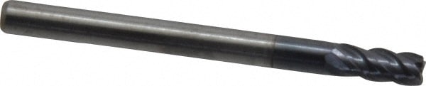 ProMax 156-10824 Corner Radius End Mill: 1/8" Dia, 1/4" LOC, 0.01" Radius, 4 Flutes, Solid Carbide Image