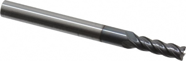 ProMax 156-11014 Corner Radius End Mill: 0.1563" Dia, 1/2" LOC, 0.01" Radius, 4 Flutes, Solid Carbide Image