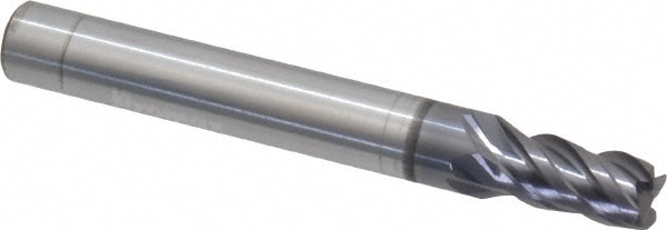 ProMax 156-31424 Corner Radius End Mill: 0.2188" Dia, 3/8" LOC, 0.02" Radius, 4 Flutes, Solid Carbide Image