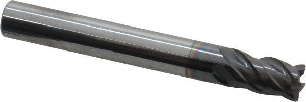 ProMax 156-31624 Corner Radius End Mill: 1/4" Dia, 3/8" LOC, 0.02" Radius, 4 Flutes, Solid Carbide Image