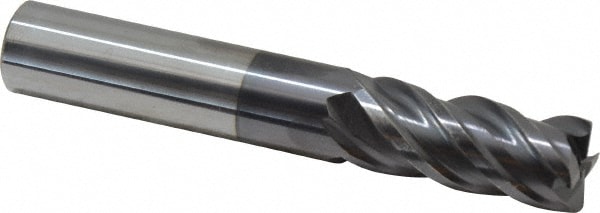 ProMax 156-43614 Corner Radius End Mill: 9/16" Dia, 1-1/4" LOC, 0.03" Radius, 4 Flutes, Solid Carbide 