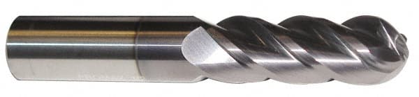 ProMax 157-06434 Ball End Mill: 1" Dia, 2.75" LOC, 4 Flute, Solid Carbide 