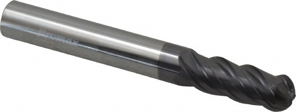 ProMax 157-02014 Ball End Mill: 0.3125" Dia, 0.75" LOC, 4 Flute, Solid Carbide Image