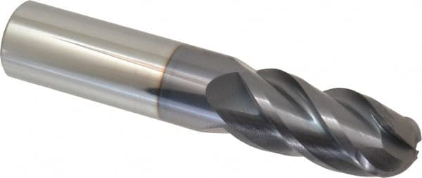 ProMax 157-04814 Ball End Mill: 0.75" Dia, 1.625" LOC, 4 Flute, Solid Carbide 