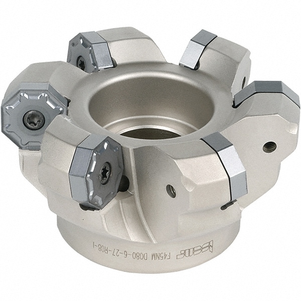 Iscar 3104163 2" Cut Diam, 3/4" Arbor Hole Diam, 0.303" Max Depth, Indexable Square-Shoulder Face Mill 