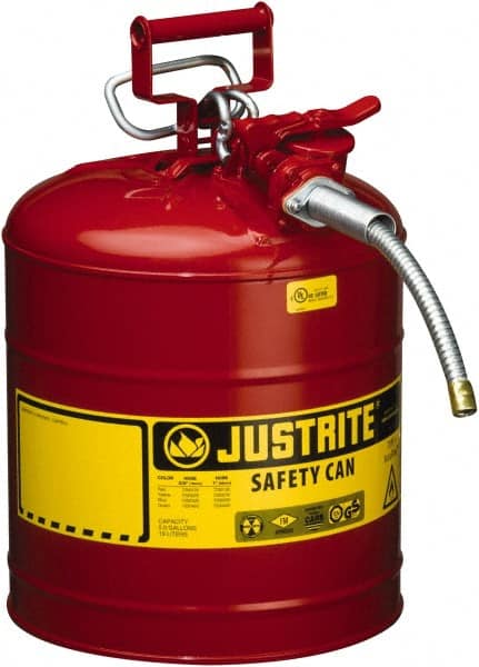 Justrite. 7250120 Safety Can: 5 gal, Steel 