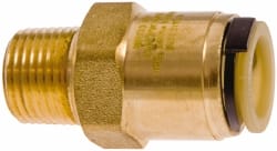 Push-To-Connect Tube to Male & Tube to Male NPT Tube Fitting: Male Adapter, 3/4" Thread, 3/4" OD