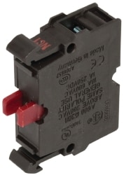 Electrical Switch Contact Blocks; Contact Configuration: NC ; Terminal Type: Screw ; For Use With: Indicating Lights; Pushbuttons ; Hole Diameter (mm): 22-1/2