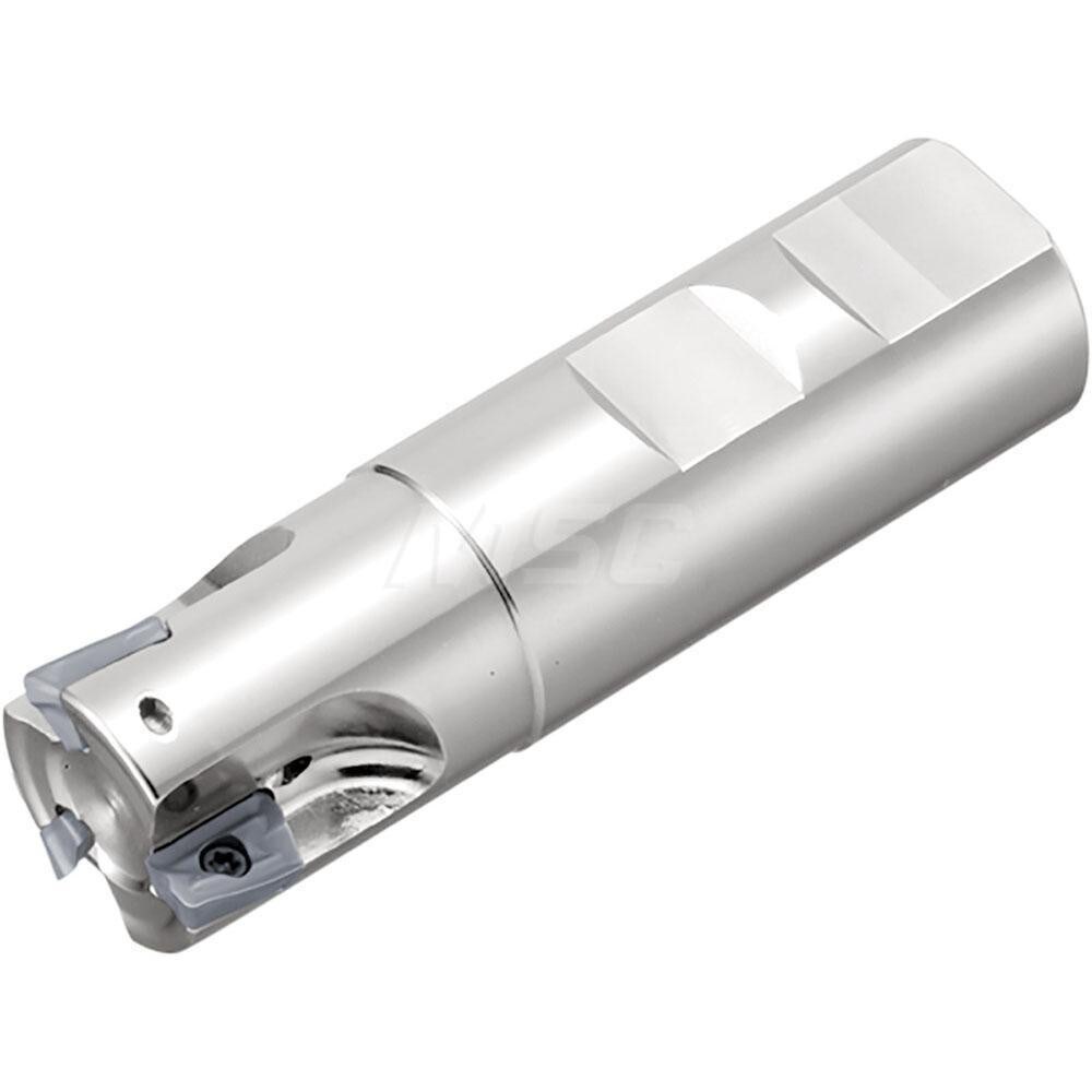 1" Cut Diam, 0.394" Max Depth, 1" Shank Diam, Weldon Shank, 3-3/4" OAL Indexable Square-Shoulder End Mill