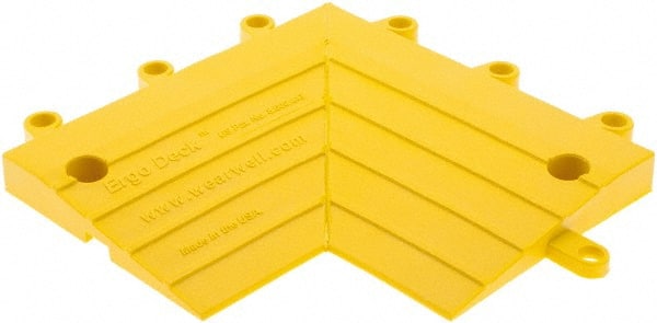 Wearwell 560.78x6x9x9YL Anti-Fatigue Modular Tile Mat: Dry & Wet Environment, 0.75" Length, 6" Wide, 7/8" Thick, Yellow 