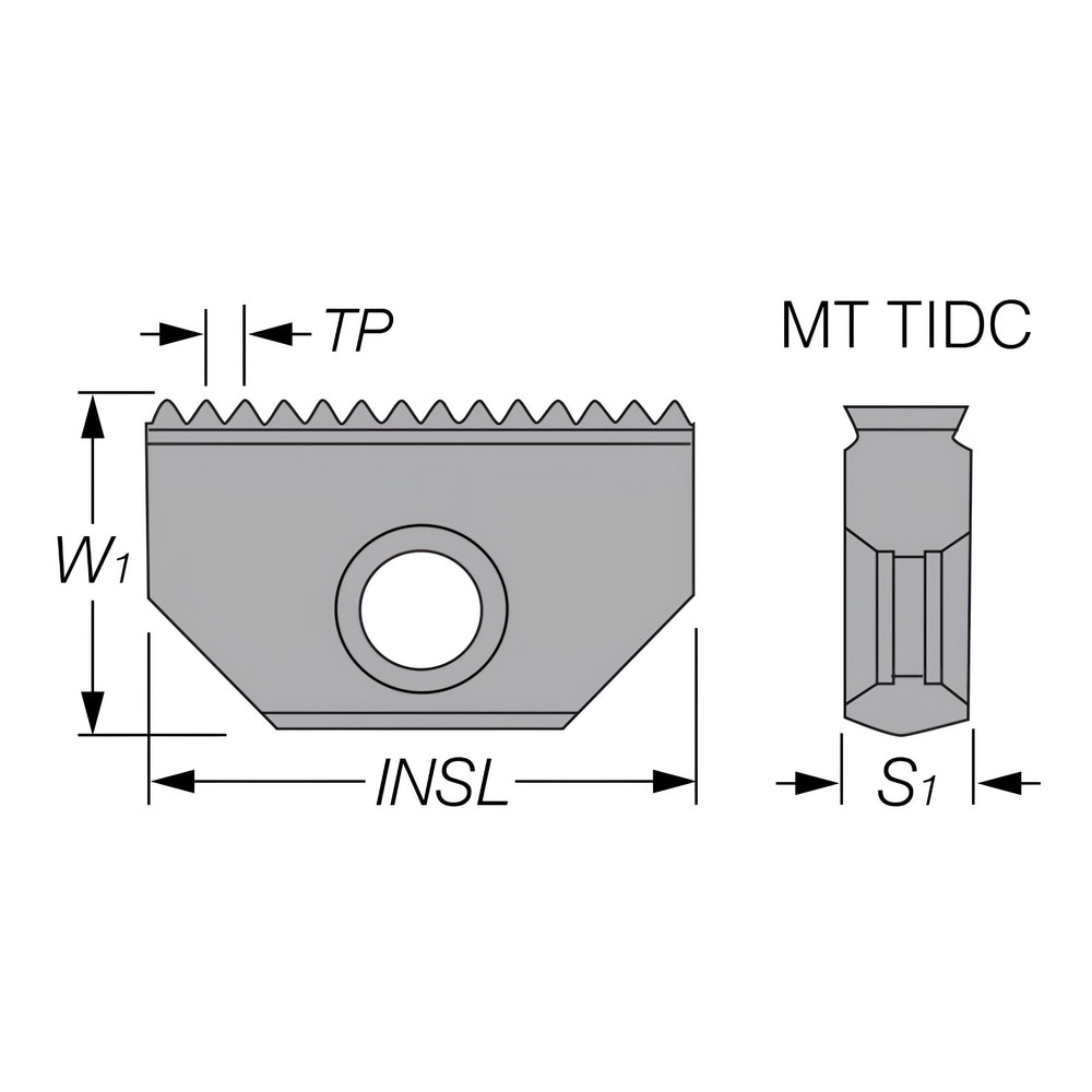 Tool-Flo - Thread Mill Inserts; Insert Style: TIDC; Insert Size Code ...