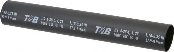Thomas & Betts HS4-30L Heat-Shrink & Cold-Shrink Sleeve: 1.1" ID Before Shrinking, 0.376" ID After Shrinking, 9" OAL 