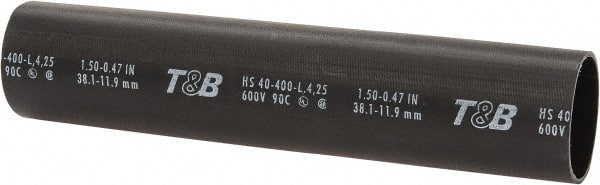 Thomas & Betts HS40-400 Heat-Shrink & Cold-Shrink Sleeve: 1-1/2" ID Before Shrinking, 1/2" ID After Shrinking, 8" OAL 