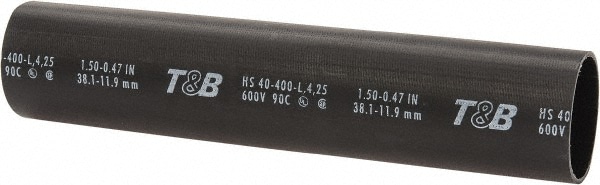 Thomas & Betts HS40-400 Heat-Shrink & Cold-Shrink Sleeve: 1-1/2" ID Before Shrinking, 1/2" ID After Shrinking, 8" OAL 