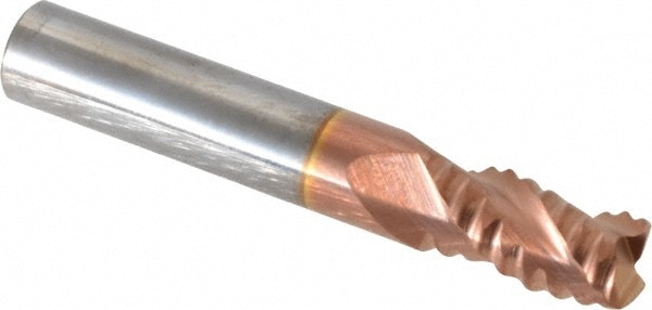 Accupro 12176809 Square End Mill: 5/16 Dia, 1/2 LOC, 5/16 Shank Dia, 2 OAL, 3 Flutes, Solid Carbide 