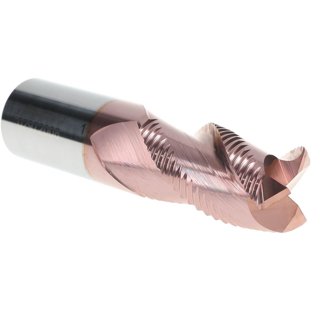 Roughing End Mill: 1" Dia, 3 Flutes, Single End, Chipbreaker, Solid Carbide