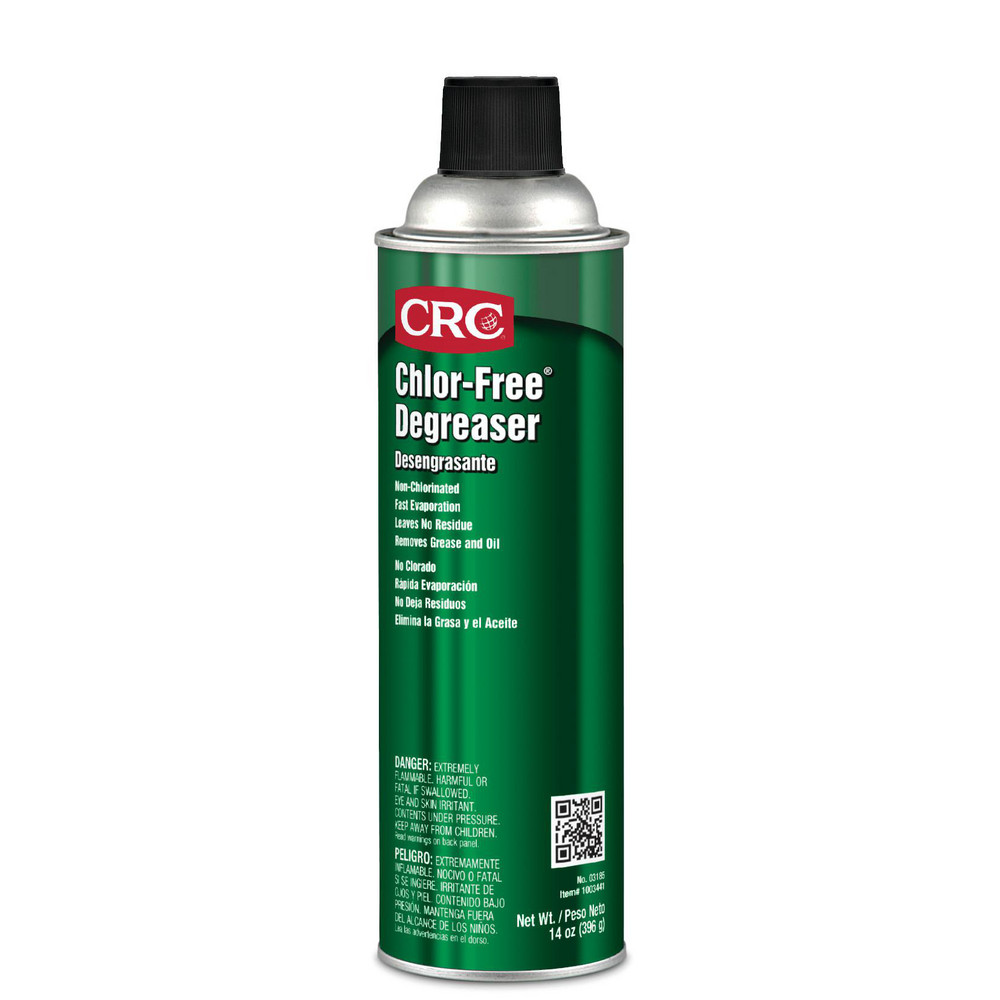 Chlor-Free Degreaser, 14oz - Aerosol, No Scent, for Air Tools, Bearings, Chains, Compressors, Corroded Machinery, Dies & Molds, Generators, Hoists, Mechanical Brakes & Clutches, Mechanical Equipment, Motors, Pumps & Wire Ropes