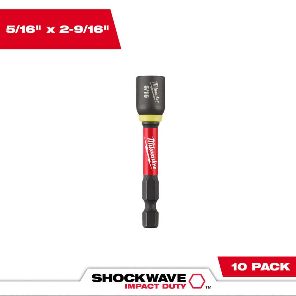Power & Impact Screwdriver Bit Sets; Bit Type: Impact Nut Driver ; Point Type: Hex ; Drive Size: 5/16 ; Overall Length (Inch): 2-9/16 ; Hex Size Range (Inch): 1/4 ; Blade Width: 1/4