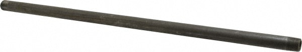 Black Pipe Nipple: 3/8" Dia x 18" Long, Schedule 80