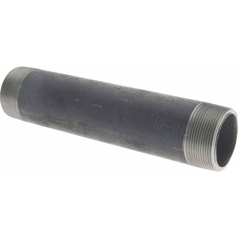 Value Collection XNB09100 Black Pipe Nipple: 2" Dia x 10" Long, Schedule 80 Image