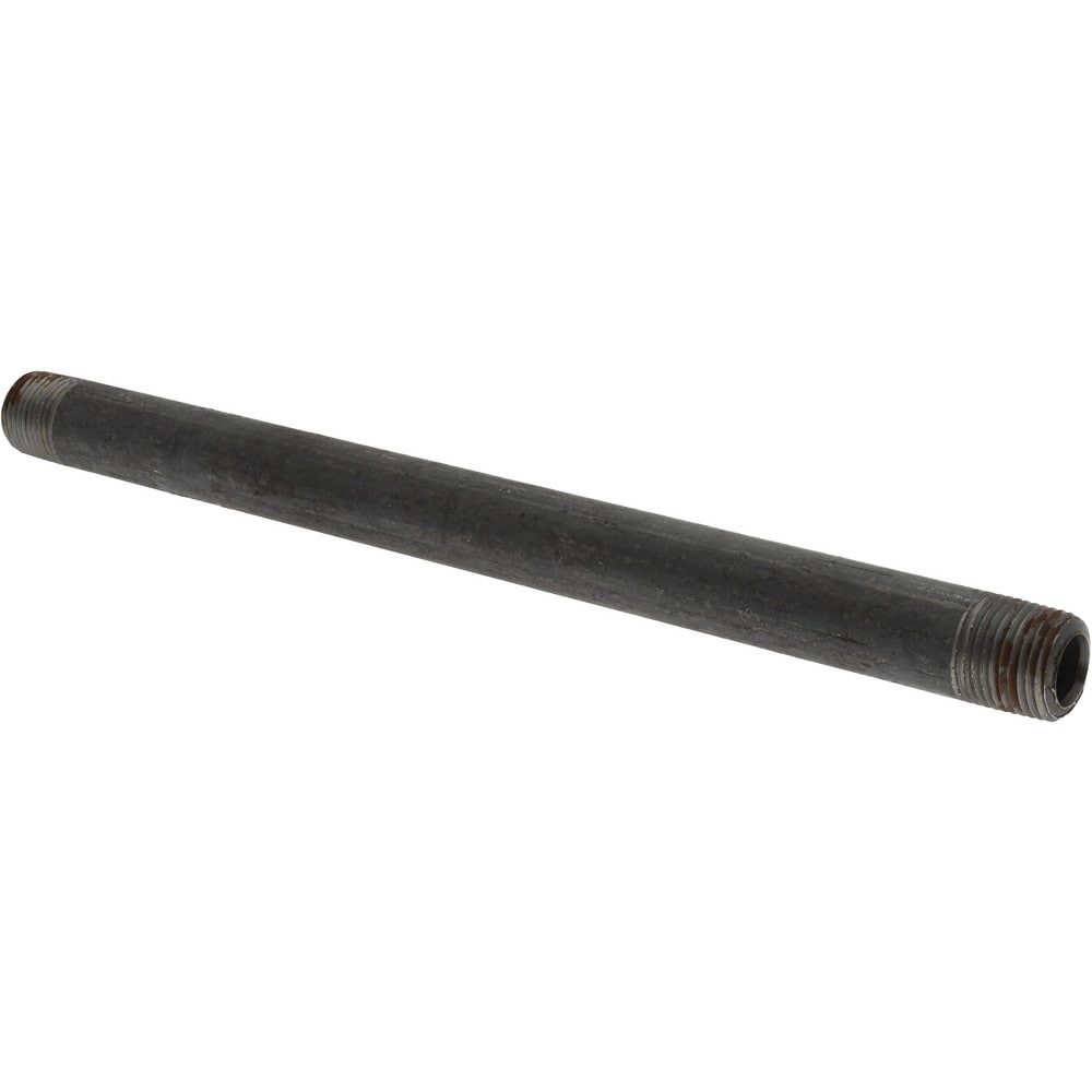 Black Pipe Nipple: 1/2" Dia x 11" Long, Schedule 80