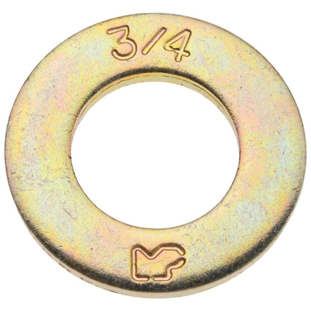thumbnail image 2 of 3/4" Grade 8 F436 SAE Flat Washers – Yellow Zinc Plated (QTY 50) By Red Boar Chain 2 of 4