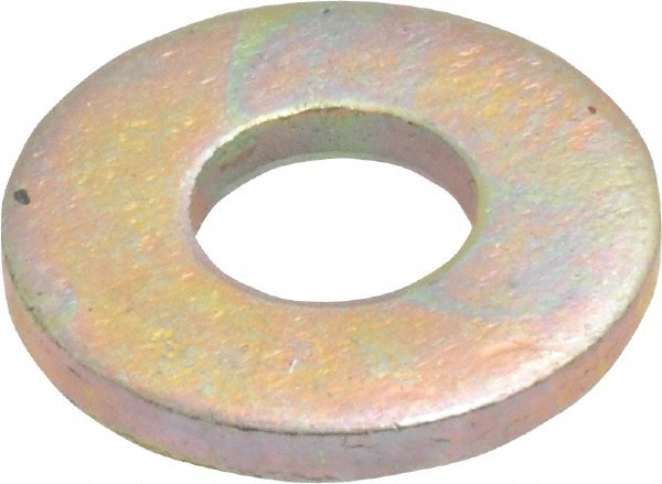 Made in USA 2995132 1/4" Screw USS Flat Washer: Alloy Steel, Zinc Yellow Dichromate Finish Image