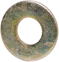Made in USA 2995157 3/8" Screw USS Flat Washer: Alloy Steel, Zinc Yellow Dichromate Finish Image
