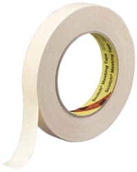 Masking Tape: 18 mm Wide, 60 yd Long, 7.6 mil Thick, Tan