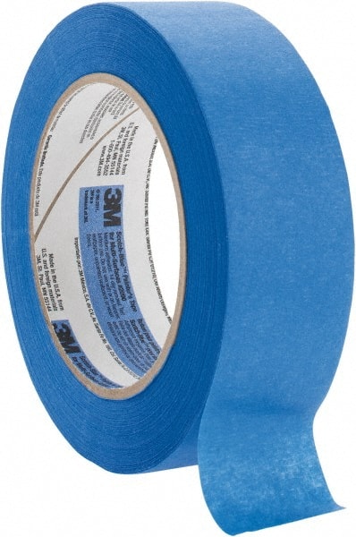 Masking Tape: 38 mm Wide, 60 yd Long, 5.7 mil Thick, Blue