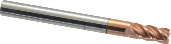 ProMax 111-01222 Square End Mill: 3/16 Dia, 3/8 LOC, 3/16 Shank Dia, 2 OAL, 4 Flutes, Solid Carbide 