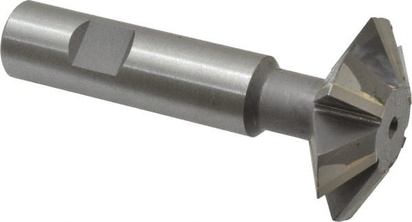 Whitney Tool Co. 30108 Double Angle Milling Cutter: 60 °, 1-7/8" Cut Dia, 5/8" Cut Width, 3/4" Shank Dia, Carbide Tipped 