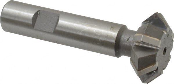 Whitney Tool Co. 30112 Double Angle Milling Cutter: 90 °, 1-3/8" Cut Dia, 1/2" Cut Width, 5/8" Shank Dia, Carbide Tipped 