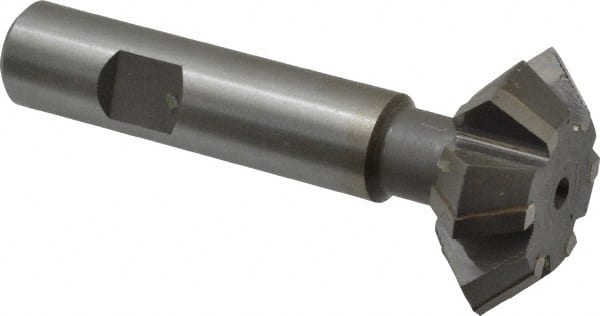 Double Angle Milling Cutter: 90 °, 1-1/2" Cut Dia, 9/16" Cut Width, 5/8" Shank Dia, Carbide Tipped 