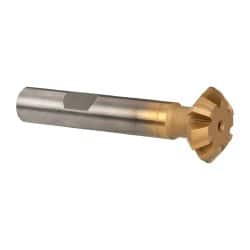 Whitney Tool Co. 35110 Double Angle Milling Cutter: 90 °, 3/4" Cut Dia, 1/4" Cut Width, 3/8" Shank Dia, Carbide Tipped 