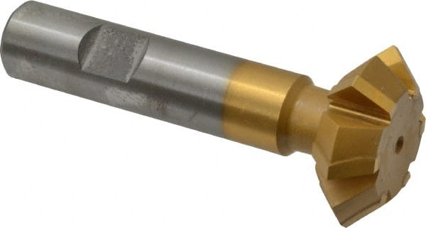 Whitney Tool Co. 35112 Double Angle Milling Cutter: 90 °, 1-3/8" Cut Dia, 1/2" Cut Width, 5/8" Shank Dia, Carbide Tipped 