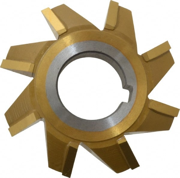 Whitney Tool Co. 35116 Double Angle Milling Cutter: 60 °, 2-3/4" Cut Dia, 1/2" Cut Width, 1" Arbor Hole, Carbide Tipped 