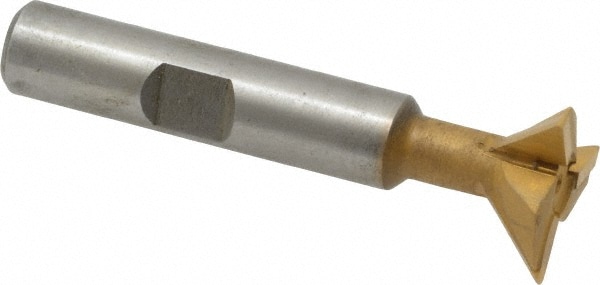 Dovetail Cutter: 45 °, 3/4" Cut Dia, 1/4" Cut Width, Carbide Tipped