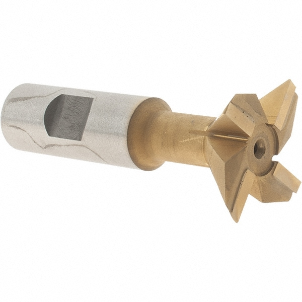 Made in USA CTDT1500-45-TIN 45° 1-1/2" Cut Diam, 1/2" Cut Width, Carbide-Tipped Dovetail Cutter Image