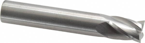 RobbJack TS-401-16 Square End Mill: 1/2 Dia, 5/8 LOC, 1/2 Shank Dia, 3 OAL, 4 Flutes, Solid Carbide 