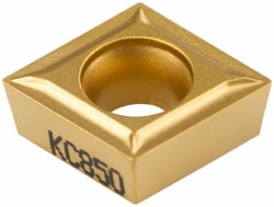 Turning Insert: CCMT32505LF KC850, Solid Carbide