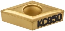 Turning Insert: DCMT2151LF KC850, Solid Carbide
