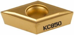 Turning Insert: DCMT32505LF KC850, Solid Carbide