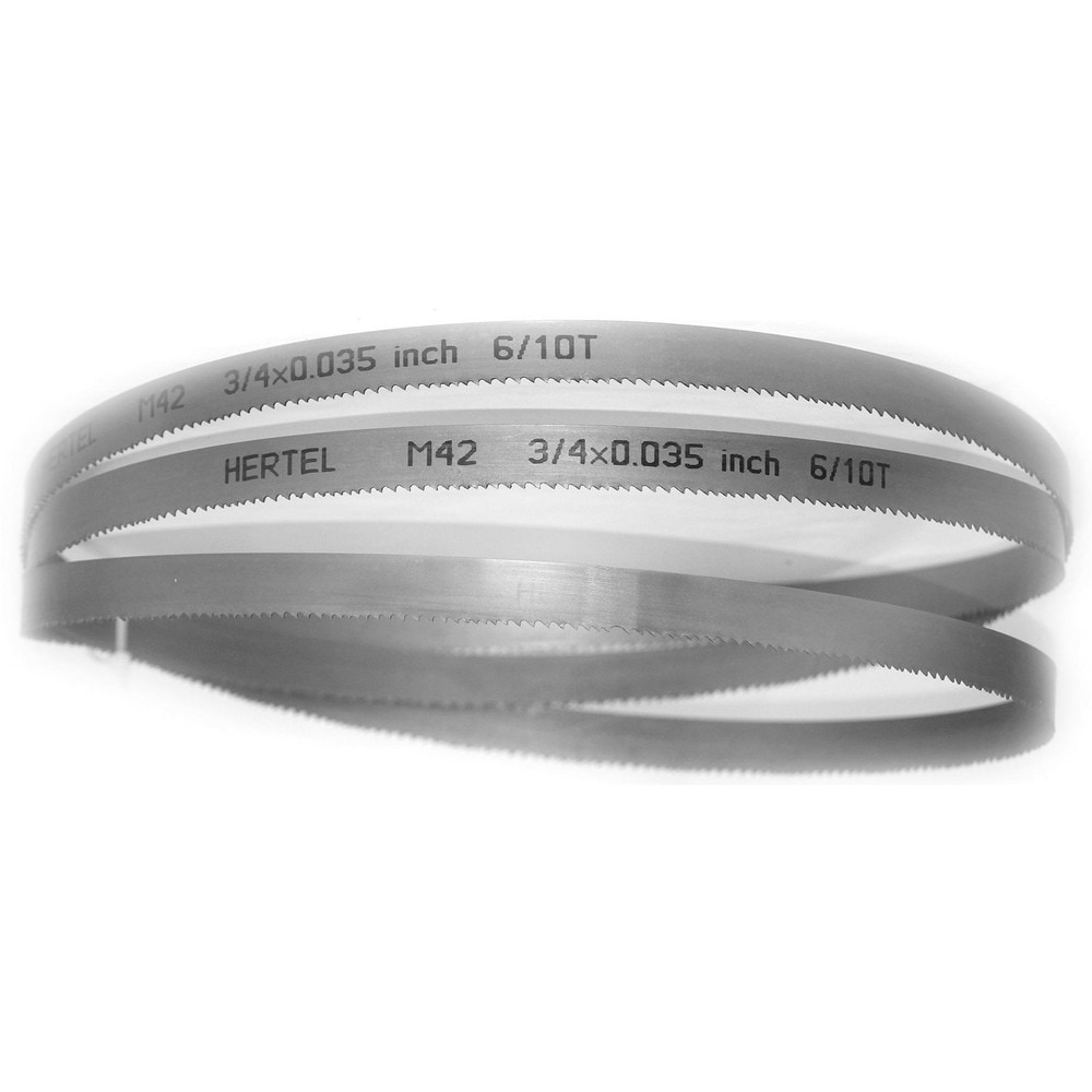 Welded Band Saw Blades; Blade Length (Feet): 14' 6 ; Blade Width (Inch): 3/4in ; Teeth Per Inch: 6-10 ; Blade Material: Bi-Metal ; Tooth Material: M42 High Speed Steel ; Tooth Form: Straight