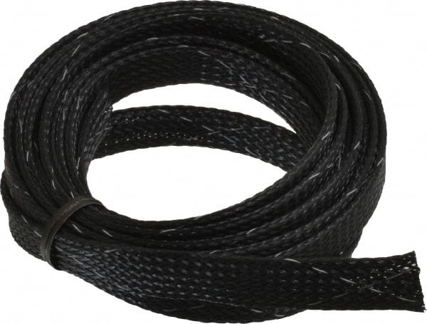 Black/White Braided Expandable Cable Sleeve
