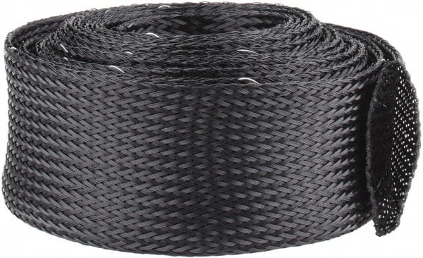 10 Ft. Long, Black and White Braided Expandable Cable Sleeve