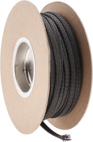 100 Ft. Long, Black Braided Expandable Cable Sleeve